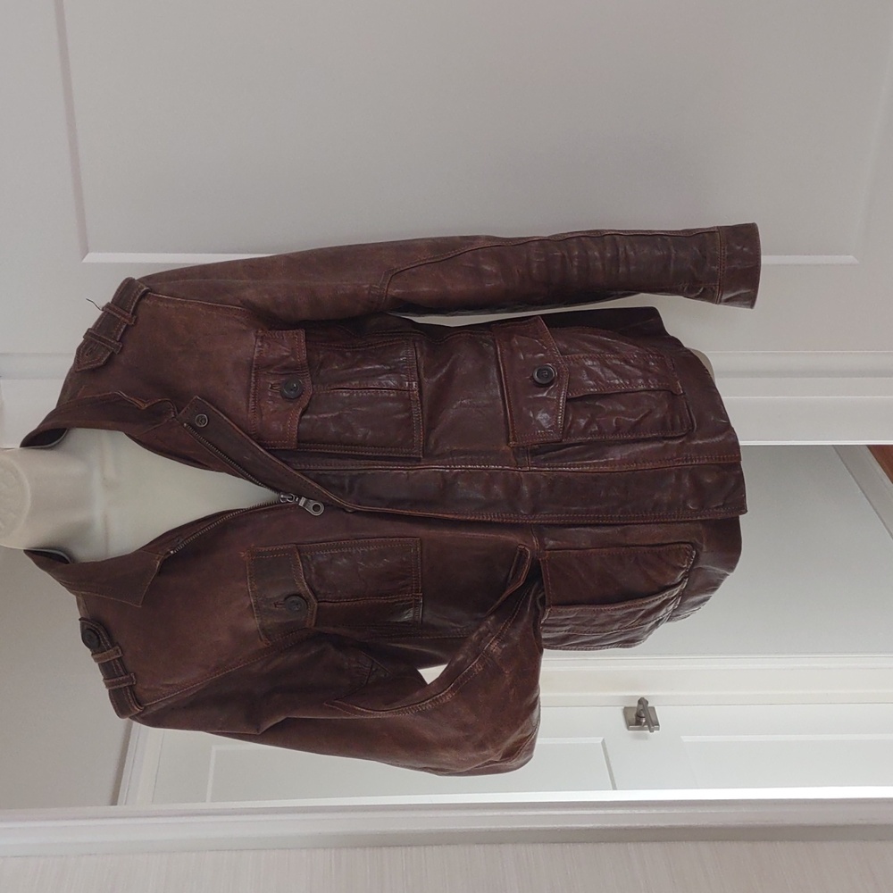 Rock'N Blue Brown Leather Jacket - Size Small
